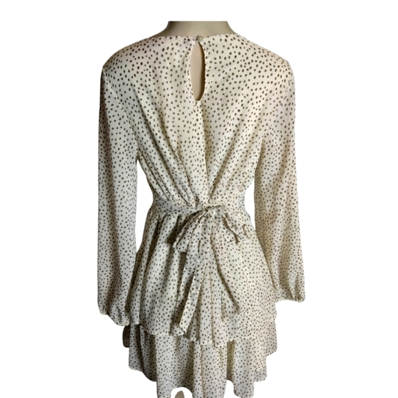 LAYERED feminine summer dress plunging neckline large - Picture 3 of 8